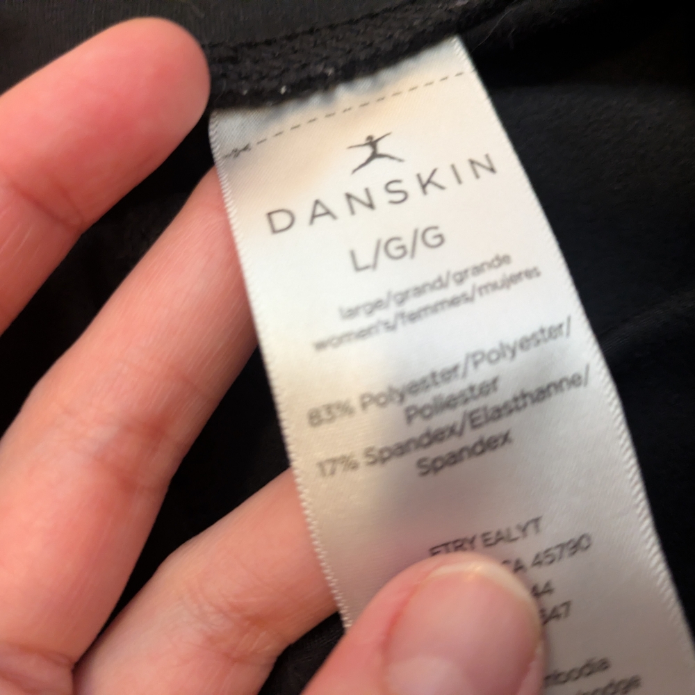 Danskin Black 7/8 Leggings With Side Pockets - Picture 4 of 5